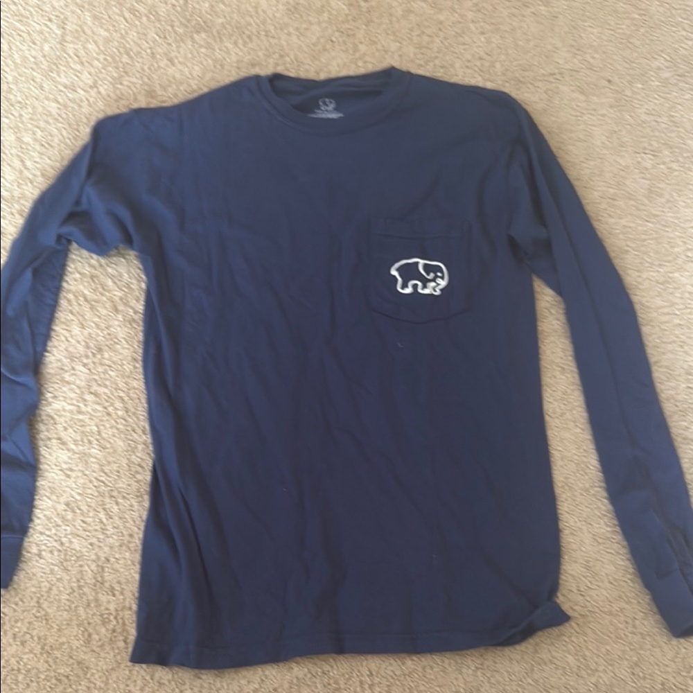Ivory Ella Blue Long Sleeve with Elephant Design